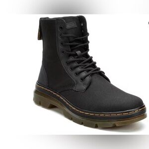Dr. Martens X-tough Black Lace-Up Canvas Boots